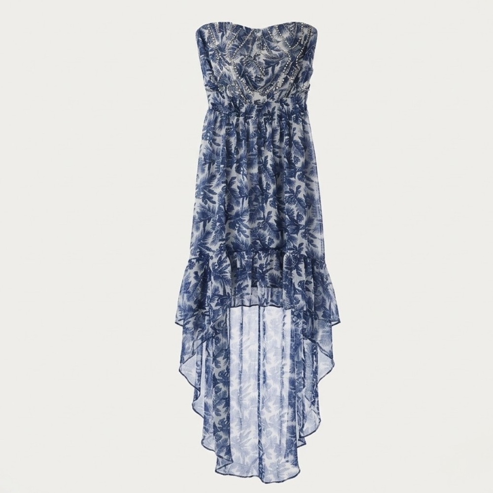River Island Floral Strapless High-Low Dress‎